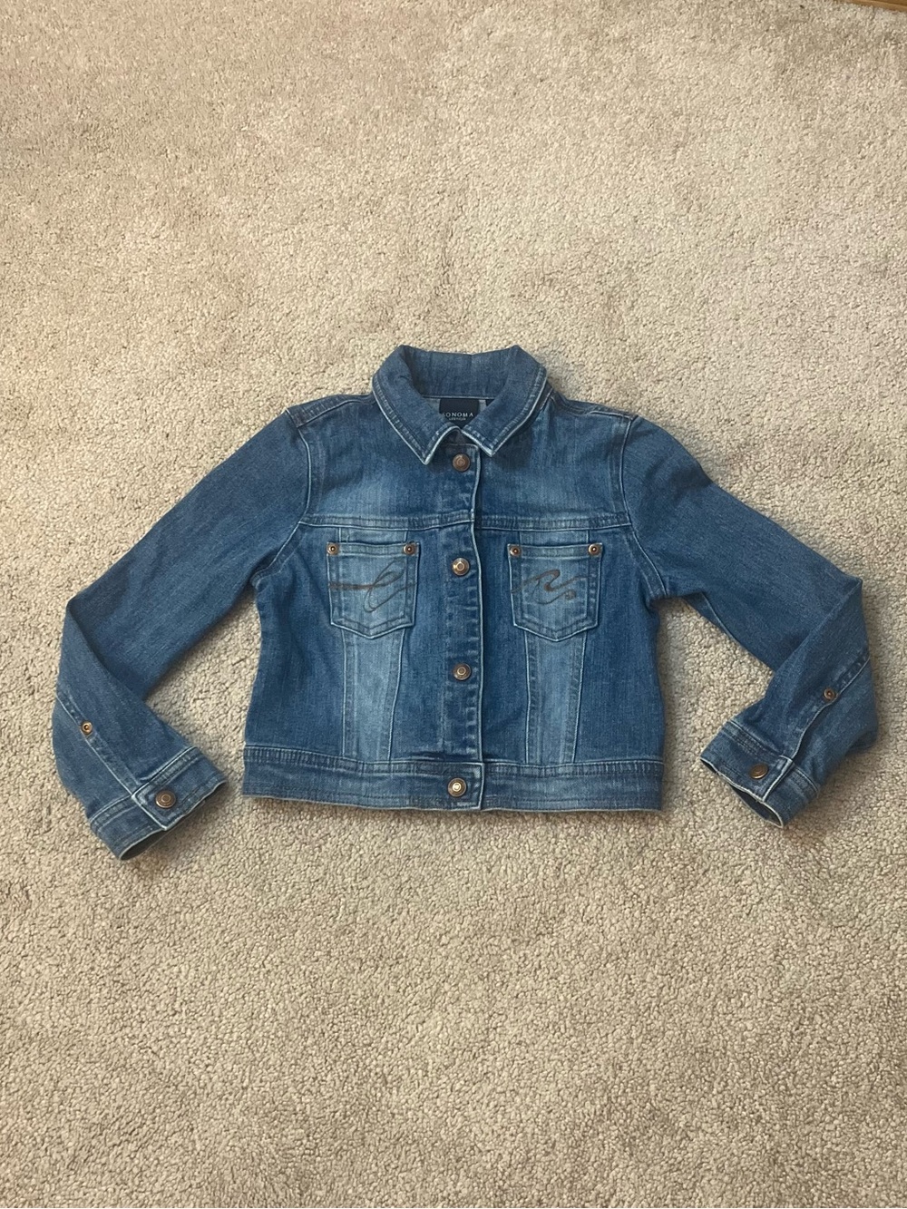 Sonoma Lifestyle Denim Jacket, Medium Wash - Size 6X (EUC)